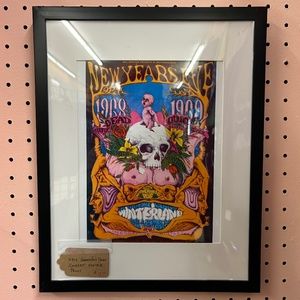 Framed Retro Concert Poster Print NWOT